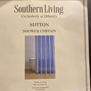 Southern Living
Dillard's Sutton Shower Curtains 100% Cotton (NEW) Blue 72”x 72”